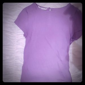 Relaxed Fit Blouse w/ keyhole back - Lavender